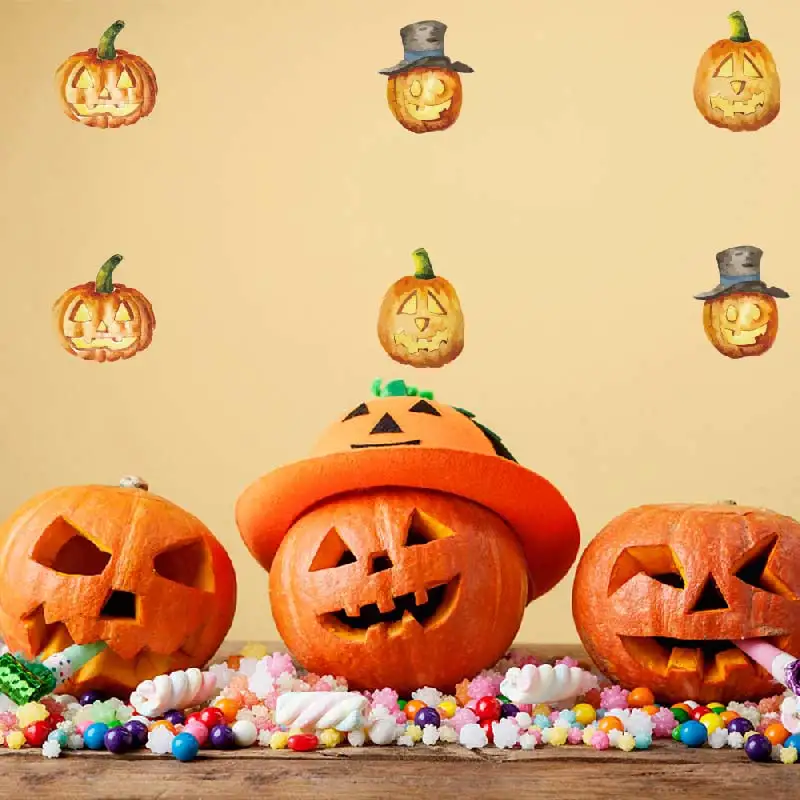2017 new halloween pumpkins wall stickers cheap diy creative party decoration cartoon kids gift sticker shop - Halloween Party Store 2017 new halloween pumpkins wall stickers cheap diy creative party decoration cartoon kids gift sticker shop - Halloween Party Store