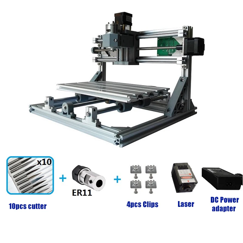Mini Laser Engraving Machine CNC 3018 Laser engraver DIY Hobby Cutting Tools ER11 GRBL for Wood PCB PVC Mini CNC Router CNC3018
Mini Laser Engraving Machine CNC 3018 Laser engraver DIY Hobby Cutting Tools ER11 GRBL for Wood PCB PVC Mini CNC Router CNC3018