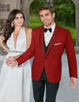 2017 Men's Brand Suit Groomsmen Shawl Lapel One Button Three Pockets Business Mens Formal Wear (Jacket+Pants+Vest)
2017 Men's Brand Suit Groomsmen Shawl Lapel One Button Three Pockets Business Mens Formal Wear (Jacket+Pants+Vest)