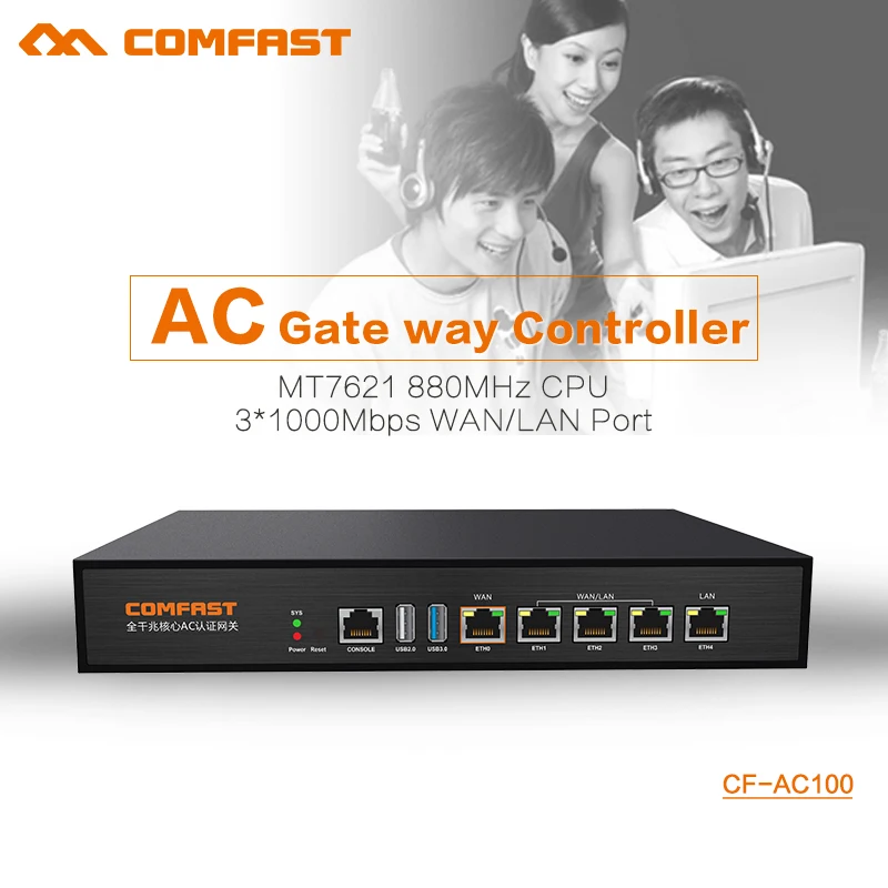 Comfast гигабитный шлюз аутентификации переменного тока маршрутизация MT7621 880 МГц