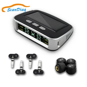 Solar TPMS Car Tire Pressure Alarm Monitor System Display Temperature Warning Digital LCD Display 4 Internal / External Sensor
Solar TPMS Car Tire Pressure Alarm Monitor System Display Temperature Warning Digital LCD Display 4 Internal / External Sensor