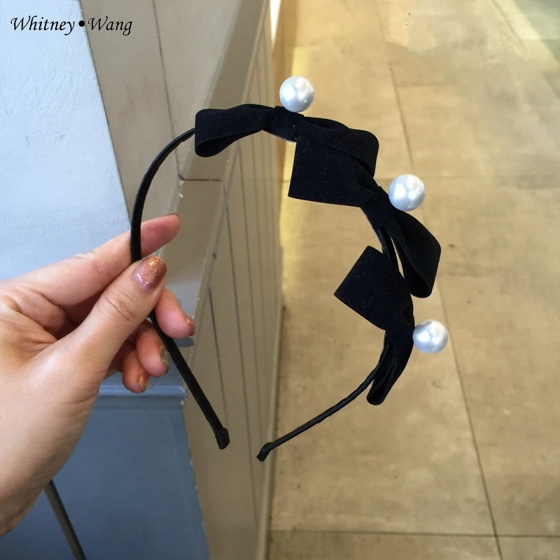 WHITNEY WANG Korean Style Hairband For Women Big Pearls Velvet Bows Headband Sweet Girls Headwear Hair Band Hair Hoop
WHITNEY WANG Korean Style Hairband For Women Big Pearls Velvet Bows Headband Sweet Girls Headwear Hair Band Hair Hoop