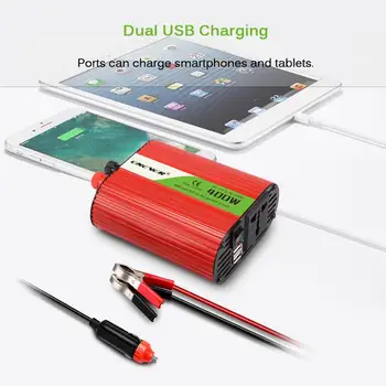 DC 12V to AC 110V Car Power Inverter Converter Modified Sine Wave Power Built-in External Fuse with Dual USB 5V Output
DC 12V to AC 110V Car Power Inverter Converter Modified Sine Wave Power Built-in External Fuse with Dual USB 5V Output