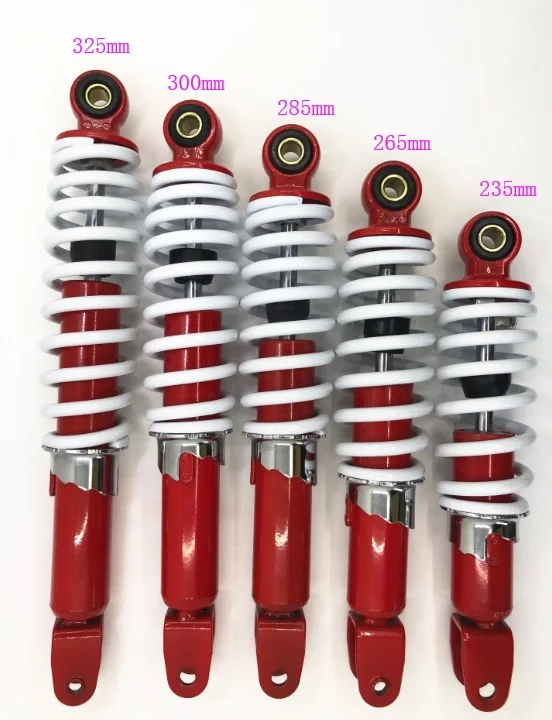 Universal 12 300mm 305mm 1pair spring 8mm rear shock absorber motorcycle for Yamaha ATV off-road vehicle plating plating