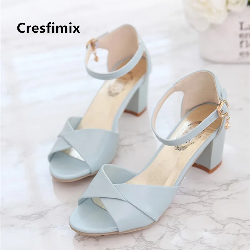 Cresfimix Women Cute Sky Blue Light Weight Comfortable Peep Toe High Heel Shoes Lady Casual Pink Shoes Bombas De Mujeres C5147
Cresfimix Women Cute Sky Blue Light Weight Comfortable Peep Toe High Heel Shoes Lady Casual Pink Shoes Bombas De Mujeres C5147