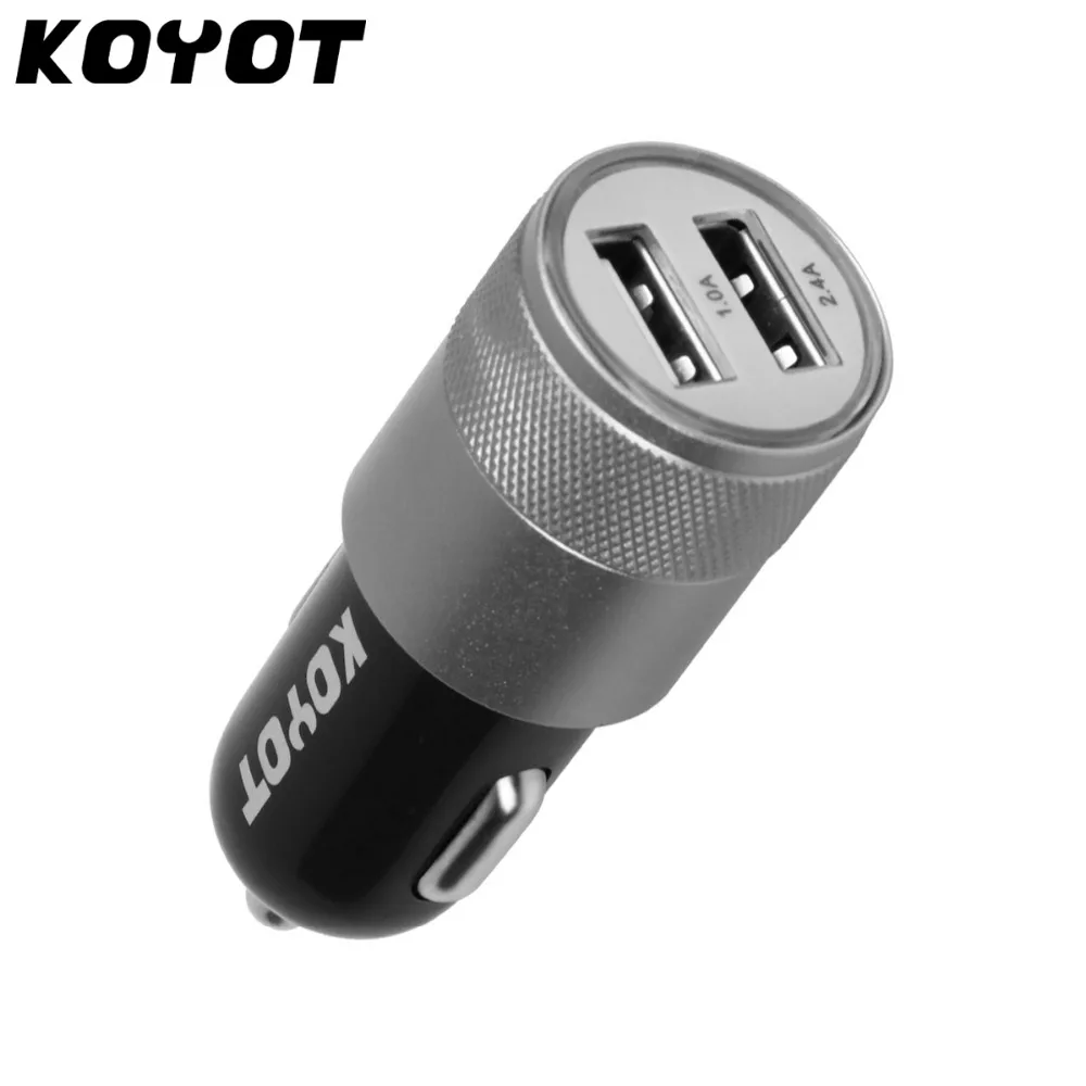 KOYOT Dual USB Car Charger For Iphone 6 6s Plus 5s Universal Car Phone Charger For Ipad USB Adapter For Samsung USB Cigar Socket
KOYOT Dual USB Car Charger For Iphone 6 6s Plus 5s Universal Car Phone Charger For Ipad USB Adapter For Samsung USB Cigar Socket