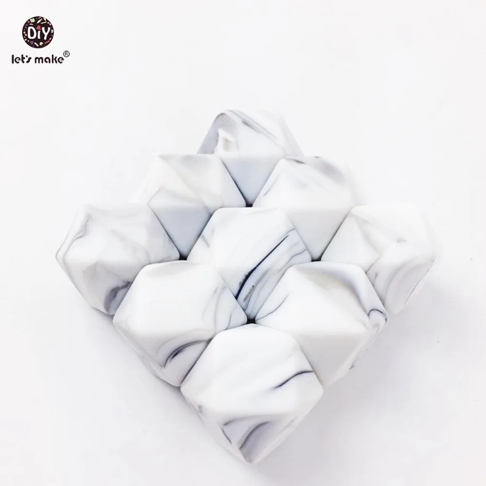 Let's Make Silicone Octagon Beads 25PC 17mm Marble Beads DIY Teether Chewable Eco-friendly Rattle Nursing Necklace Silicone Bead
Let's Make Silicone Octagon Beads 25PC 17mm Marble Beads DIY Teether Chewable Eco-friendly Rattle Nursing Necklace Silicone Bead