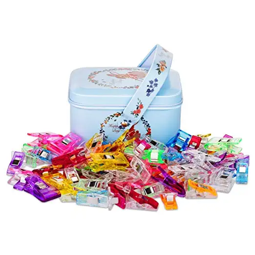 Quilting Clip and Wonder Clips,Multipurpose Sewing Clips with Tin Box Package, Assorted Colors, Pack of 100
Quilting Clip and Wonder Clips,Multipurpose Sewing Clips with Tin Box Package, Assorted Colors, Pack of 100