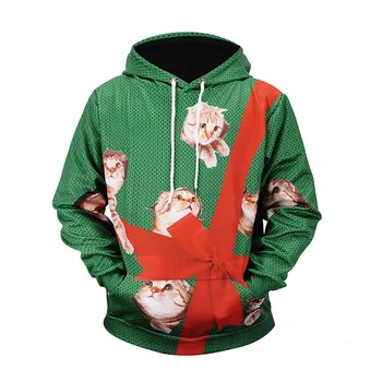 Harajuku Christmas Styles New Casual Pullovers Sweatshirt with Hat Men/Women Hoodies 3D Print Animal Cats Tops 2020 Clothes
Harajuku Christmas Styles New Casual Pullovers Sweatshirt with Hat Men/Women Hoodies 3D Print Animal Cats Tops 2020 Clothes