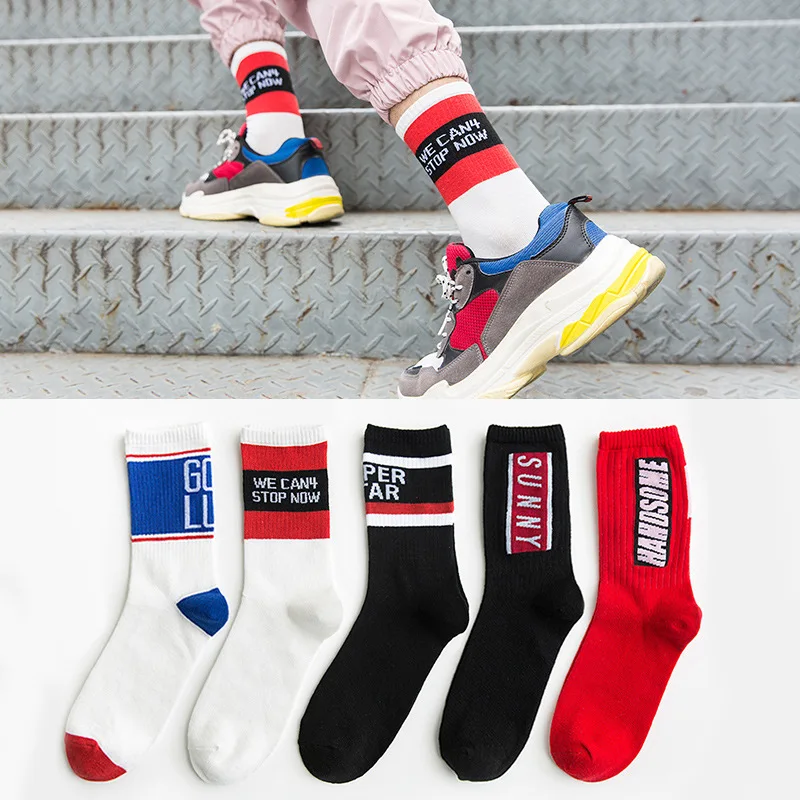 High quality Hip-Hop boy Harajuku letter socks men's cotton tide socks Meias men's Calcetines spring and summer New 2019
High quality Hip-Hop boy Harajuku letter socks men's cotton tide socks Meias men's Calcetines spring and summer New 2019