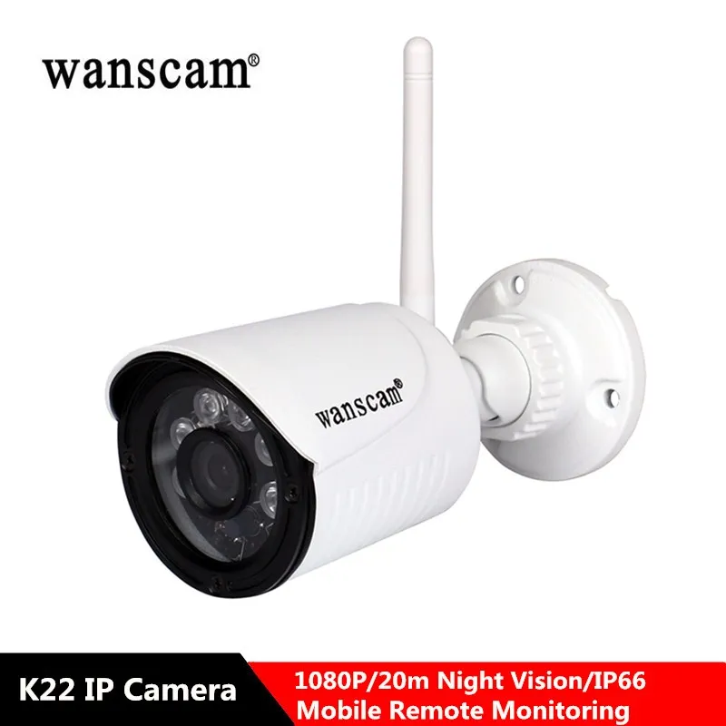 Wanscam K22 1080P WiFi IP Camera Outdoor P2P CCTV Security Surveillance 2.0MP Infrared IP66 Waterproof Cam Support TF SD Card
Wanscam K22 1080P WiFi IP Camera Outdoor P2P CCTV Security Surveillance 2.0MP Infrared IP66 Waterproof Cam Support TF SD Card