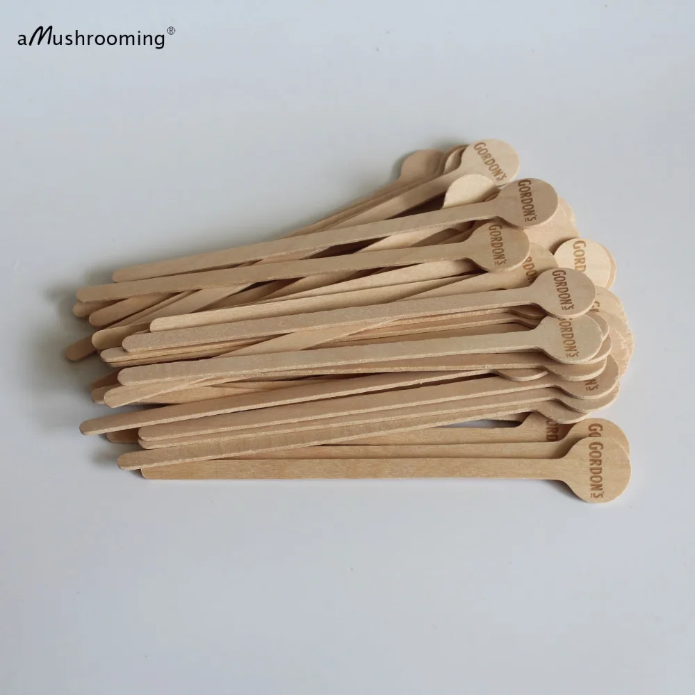 x1000 custom Swizzle Sticks Drink Stirs | Personalized stir sticks drink Stirrers Customized logo stirs 15cm cafe party Дом и сад