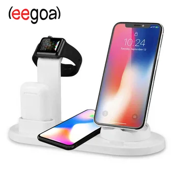 

3-in-1 Wireless Charger Stand Fast charging docks Station Bracket Charging for iPhone for iwatch Silicone Charging Base