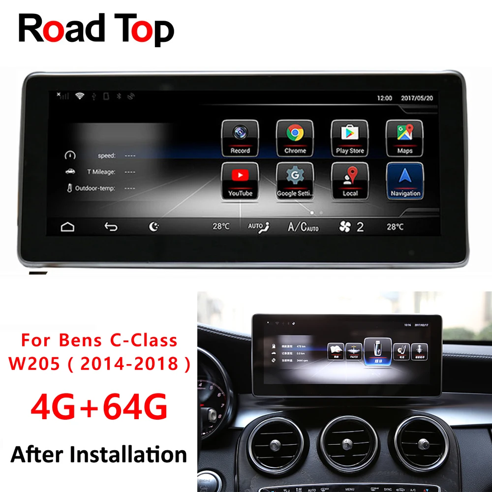 10.25" Android 8 4+64G touch screen GPS Navigation radio stereo dash multimedia player for Mercedes Benz C GLC V Class 2014-2019
10.25" Android 8 4+64G touch screen GPS Navigation radio stereo dash multimedia player for Mercedes Benz C GLC V Class 2014-2019