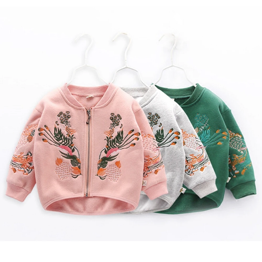 2018 New Girls Coat Floral Embroidered Spring&Autumn Children Clothes Long Sleeve Jackets Boys & Girls Kids Outerwear
2018 New Girls Coat Floral Embroidered Spring&Autumn Children Clothes Long Sleeve Jackets Boys & Girls Kids Outerwear