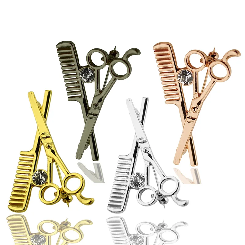 2019 Four New Creative Scissors Comb Brooch Hairdressing Scissors Comb 2.4*4.2cm Cute Girls Hat Dress Backpack Brooch Decoration
2019 Four New Creative Scissors Comb Brooch Hairdressing Scissors Comb 2.4*4.2cm Cute Girls Hat Dress Backpack Brooch Decoration