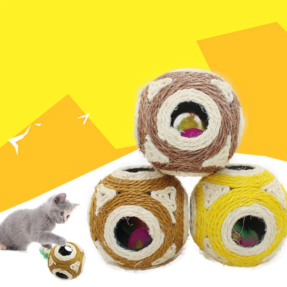 Natural Sisal Ball Cat Scratching Posts Toys Ball Mouse Style Cat Toys Interactive Feather Toys Pet Cats Products Random Color
Natural Sisal Ball Cat Scratching Posts Toys Ball Mouse Style Cat Toys Interactive Feather Toys Pet Cats Products Random Color