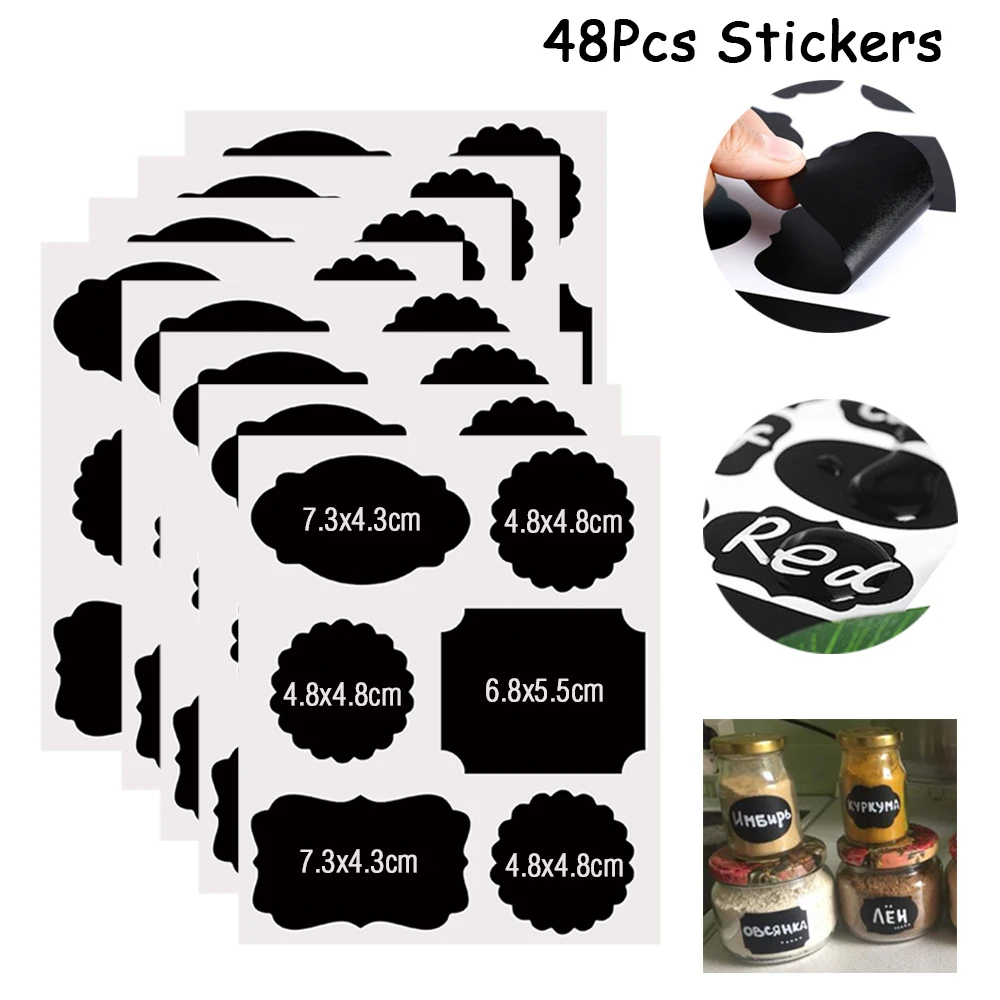 48pcs Removable Blackboard Sticker Kitchen Jam Jar Sticker Label Stickers Craft Chalkboard Labels Spice Stickers Wall Decal
48pcs Removable Blackboard Sticker Kitchen Jam Jar Sticker Label Stickers Craft Chalkboard Labels Spice Stickers Wall Decal