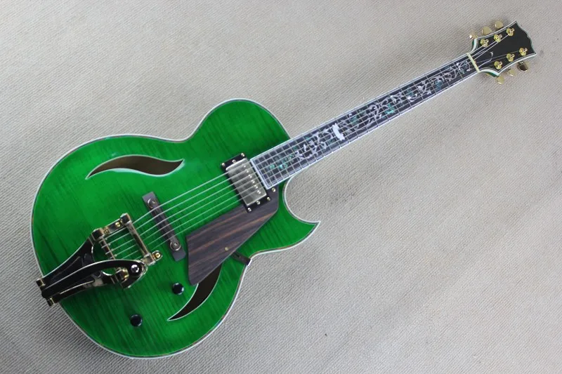 Free shipping Tree of Life inlay fretboard F hole jazz guitar electric guitar bigsby beauty green with gold hardware
Free shipping Tree of Life inlay fretboard F hole jazz guitar electric guitar bigsby beauty green with gold hardware