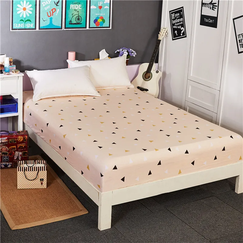 Color Triangle Pattern 1pc 100% Cotton Fitted Sheet Mattress Cover Printing Bedding Linens Bed Sheets With Elastic Band 2 Size
Color Triangle Pattern 1pc 100% Cotton Fitted Sheet Mattress Cover Printing Bedding Linens Bed Sheets With Elastic Band 2 Size
