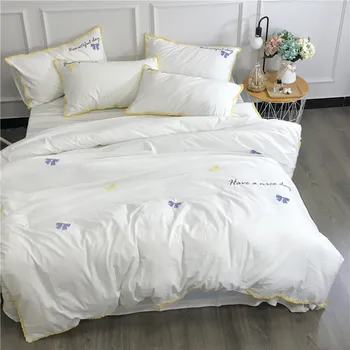 2017 New bedding sets embroidery washed cotton king /queen duvet cover bed sheet pillows bedline for girls
2017 New bedding sets embroidery washed cotton king /queen duvet cover bed sheet pillows bedline for girls