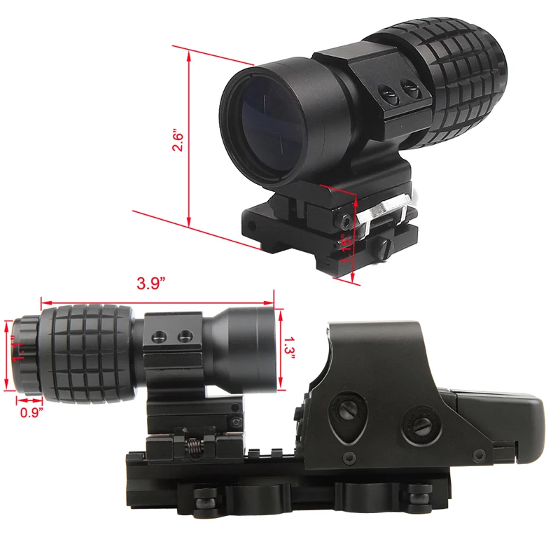 Airsoft 3X30mm Magnifying Scope Focus Adjusted With Flip Up Mount For Hunting Free Shipping RL6-0059-16