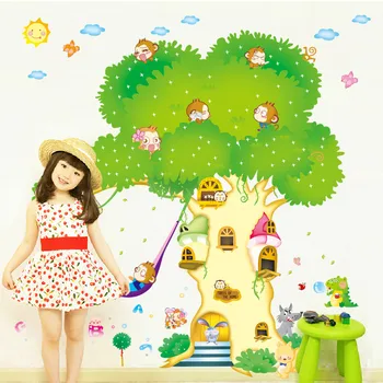1Pcs Large New Rural Children room background wall cartoon stickers The monkey mushroom tree house Removable the wall stickers
1Pcs Large New Rural Children room background wall cartoon stickers The monkey mushroom tree house Removable the wall stickers