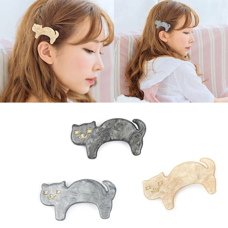 LOEEL Women Animals Hair Accessories Solid Color Cartoon Cat Hairpins Jewelry Acrylic Buckbill Hair Clip Headwear for Women Girl
LOEEL Women Animals Hair Accessories Solid Color Cartoon Cat Hairpins Jewelry Acrylic Buckbill Hair Clip Headwear for Women Girl