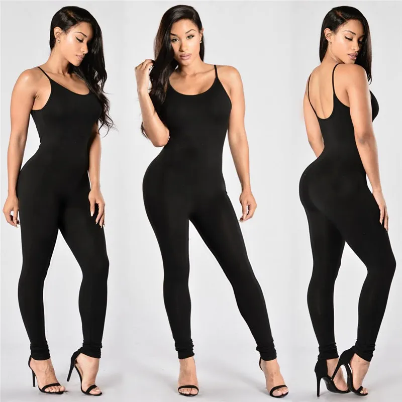 Rompers Fashion 2019 Spring Summer Sexy Spaghetti Strap Bodycon Jumpsuit Casual Black White Jumpsuits Female Streetwear Clothing
Rompers Fashion 2019 Spring Summer Sexy Spaghetti Strap Bodycon Jumpsuit Casual Black White Jumpsuits Female Streetwear Clothing