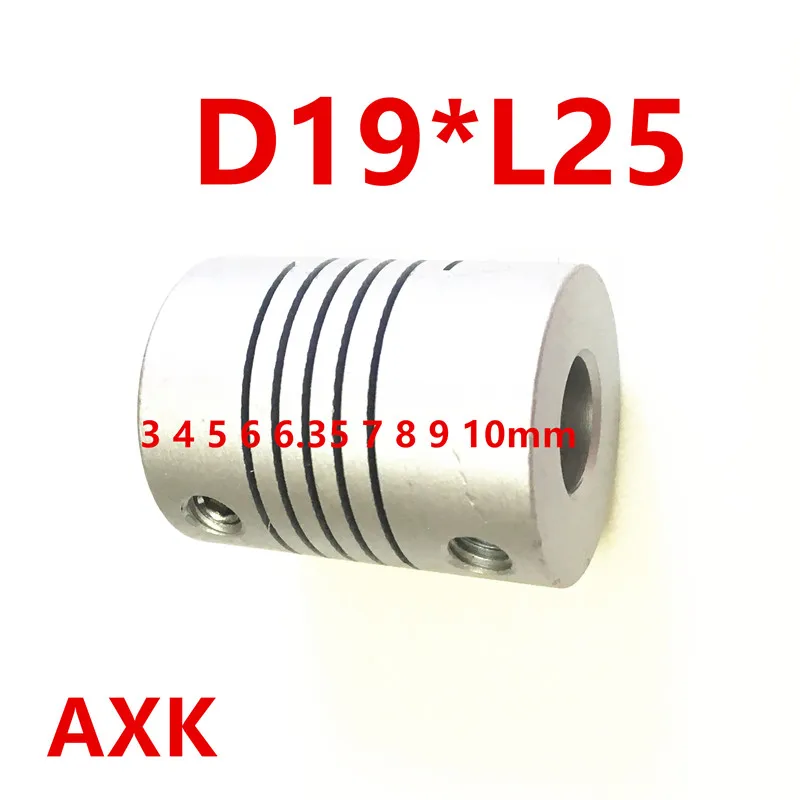Free Shipping 10pcs/lot 3 4 5 6 6.35 7 8 9 10mm D19*l25 Aluminium Cnc Stepper Motor Flexible Shaft Coupling Coupler Encoders |