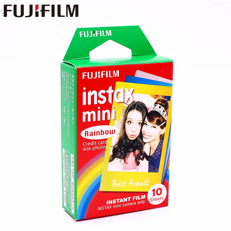 Original Fujifilm 10 sheets Instax Mini Rainbow Instant Film photo paper for Instax Mini 8 7s 25 50s 90 9 SP-1 SP-2 Camera
Original Fujifilm 10 sheets Instax Mini Rainbow Instant Film photo paper for Instax Mini 8 7s 25 50s 90 9 SP-1 SP-2 Camera