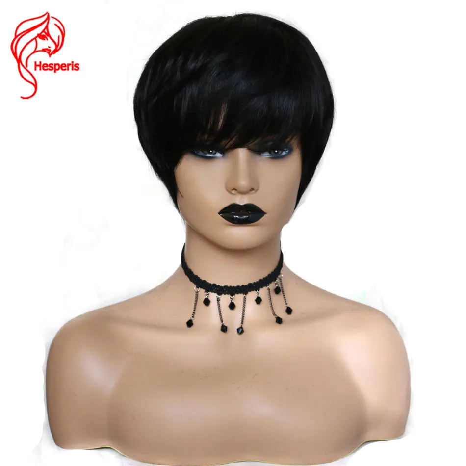 Hesperis Human Hair Wigs Machine Made Pixie Cut Wigs 130 Density 1B color Short Bob Cut Wigs For Woman Natural Short Wigs
Hesperis Human Hair Wigs Machine Made Pixie Cut Wigs 130 Density 1B color Short Bob Cut Wigs For Woman Natural Short Wigs