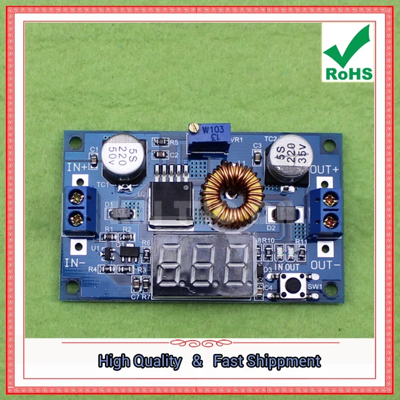 5A High Power 75W DC-DC step down buck Adjustable Power Supply Module with Voltage Meter Show Far converter board
5A High Power 75W DC-DC step down buck Adjustable Power Supply Module with Voltage Meter Show Far converter board