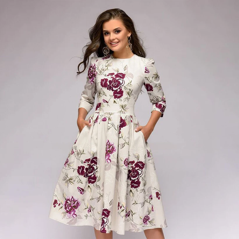 Women Elegant Dress A-line Vintage Print Dresses With A Three-Quarter Sleeve For Women Summer Dress (without pockets)
Women Elegant Dress A-line Vintage Print Dresses With A Three-Quarter Sleeve For Women Summer Dress (without pockets)