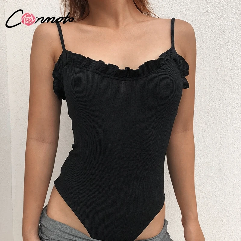 Conmoto Sexy Black Bodysuit Women 2019 NEW Sleeveless Strap V-Neck Elastic Slim Jumpsuit Ruffle Lace Bodysuit Girl Bodysuit
Conmoto Sexy Black Bodysuit Women 2019 NEW Sleeveless Strap V-Neck Elastic Slim Jumpsuit Ruffle Lace Bodysuit Girl Bodysuit