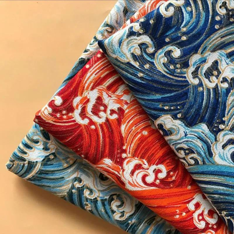 Wave Patterns Cotton Linen Patchwork Fabric Abrasion-Resistant Canvas Material Sewing Quilting Cloth Various Sizes Width 150CM
Wave Patterns Cotton Linen Patchwork Fabric Abrasion-Resistant Canvas Material Sewing Quilting Cloth Various Sizes Width 150CM