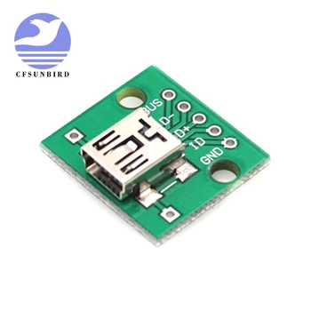 CFsunbird 50PCS/LOT USB-02 MINI USB Turn DIP Female Head Socket MINI Sop To Dip Has Welding Adapter Plate
CFsunbird 50PCS/LOT USB-02 MINI USB Turn DIP Female Head Socket MINI Sop To Dip Has Welding Adapter Plate