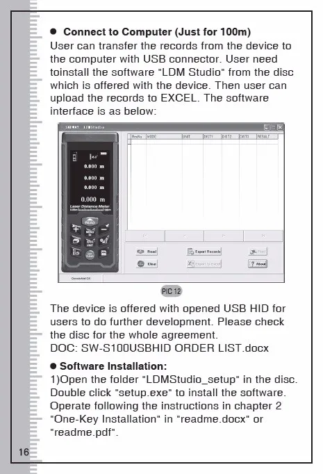 Rechargeable Laser rangefinder Distance meter 120M 80M Angel Ruler Electronic Level With-TFT Lcd Camera Rangefinder