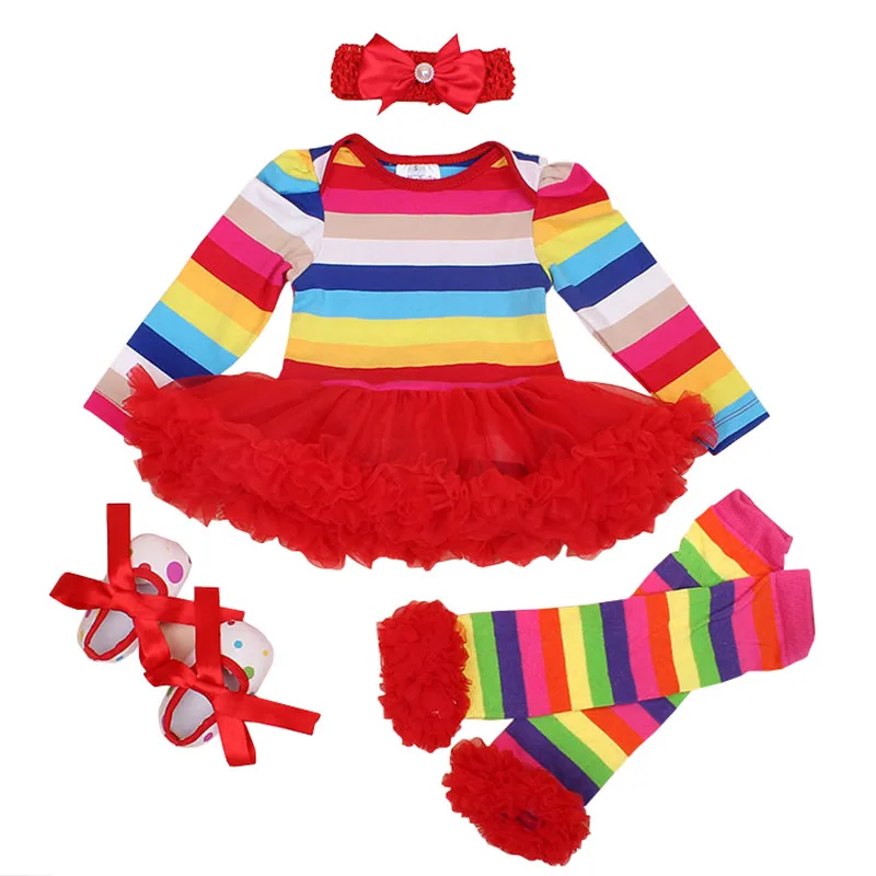 2016 Girl Children Spring Autumn Clothing Sets Long Sleeve Colorful Romper Tutu Dress + Legging + Shoes + Headband 4pcs Girl Set
2016 Girl Children Spring Autumn Clothing Sets Long Sleeve Colorful Romper Tutu Dress + Legging + Shoes + Headband 4pcs Girl Set