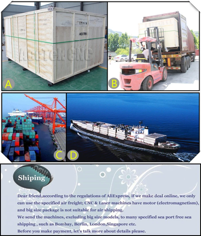 laser machine shipping