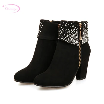 Chainingyee party style comfortable round toe ankle boots fashion diamond zipper black blue red high-heeled women riding boots
Chainingyee party style comfortable round toe ankle boots fashion diamond zipper black blue red high-heeled women riding boots