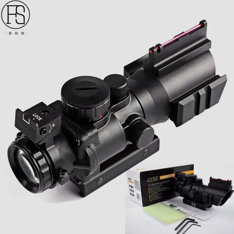 4x32 Tactical Rifle Scope Triple Illuminated RGB Reticle Fiber Optic Sight For Reflex Riflescope 20mm Dovetail
4x32 Tactical Rifle Scope Triple Illuminated RGB Reticle Fiber Optic Sight For Reflex Riflescope 20mm Dovetail
