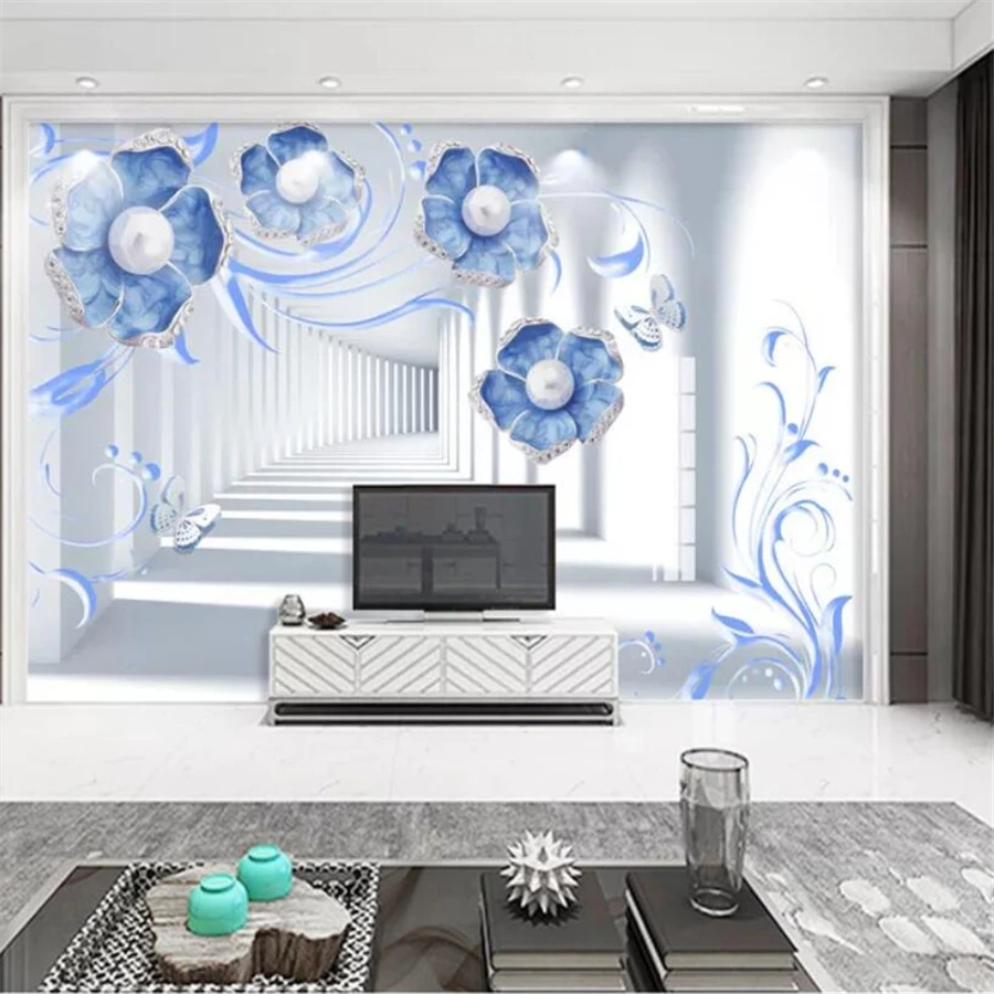 Custom wallpaper 3d European blue jewelry flower stereo TV background wall living room bedroom background painting 3d wallpaper
Custom wallpaper 3d European blue jewelry flower stereo TV background wall living room bedroom background painting 3d wallpaper