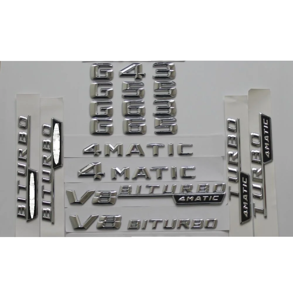 Chrome Shiny Silver ABS Car Trunk Rear Number Letters Words Badge Emblem Decal Sticker for Mercedes-Benz G63
Chrome Shiny Silver ABS Car Trunk Rear Number Letters Words Badge Emblem Decal Sticker for Mercedes-Benz G63