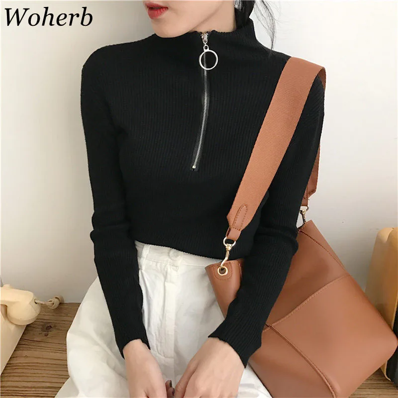 Woherb 2019 Turtleneck Sweater Women Sueter Mujer Autumn Pull Pullover Female Slim Knitting Sweaters Jumper Hiver 20085
Woherb 2019 Turtleneck Sweater Women Sueter Mujer Autumn Pull Pullover Female Slim Knitting Sweaters Jumper Hiver 20085