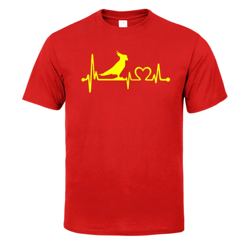 New brand Men T Shirts print funny Parrot Cockatoo Bird Heartbeat Lifeline short sleeve boy casual homme tops tees Plus Size
New brand Men T Shirts print funny Parrot Cockatoo Bird Heartbeat Lifeline short sleeve boy casual homme tops tees Plus Size