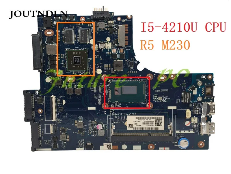 JOUTNDLN для lenovo ideapad S410 материнская плата ноутбука LA-A321P DDR3L W/ I5-4210U CPU и R5 M230 GPU |