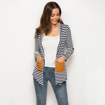 Women Long Sleeve Stripe Patchwork Cardigan Women Fashion Streetwear Female Elegant Pocket Coat Bigsweety
Women Long Sleeve Stripe Patchwork Cardigan Women Fashion Streetwear Female Elegant Pocket Coat Bigsweety