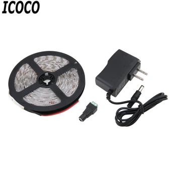ICOCO 5M 300LED Non-waterproof LED Strip Light 3528 DC12V Flexible Lighting String Ribbon Tape Lamp+Adapter 1A for US Plug Sale
ICOCO 5M 300LED Non-waterproof LED Strip Light 3528 DC12V Flexible Lighting String Ribbon Tape Lamp+Adapter 1A for US Plug Sale