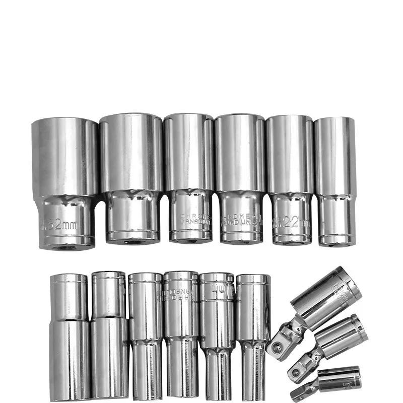 1/2 Longer Head 8-32mm Cr-V Socket Set Auto Repair Tools Hexagon Ratchet Wrench Accessories Nickel Chrome Multi-function
1/2 Longer Head 8-32mm Cr-V Socket Set Auto Repair Tools Hexagon Ratchet Wrench Accessories Nickel Chrome Multi-function